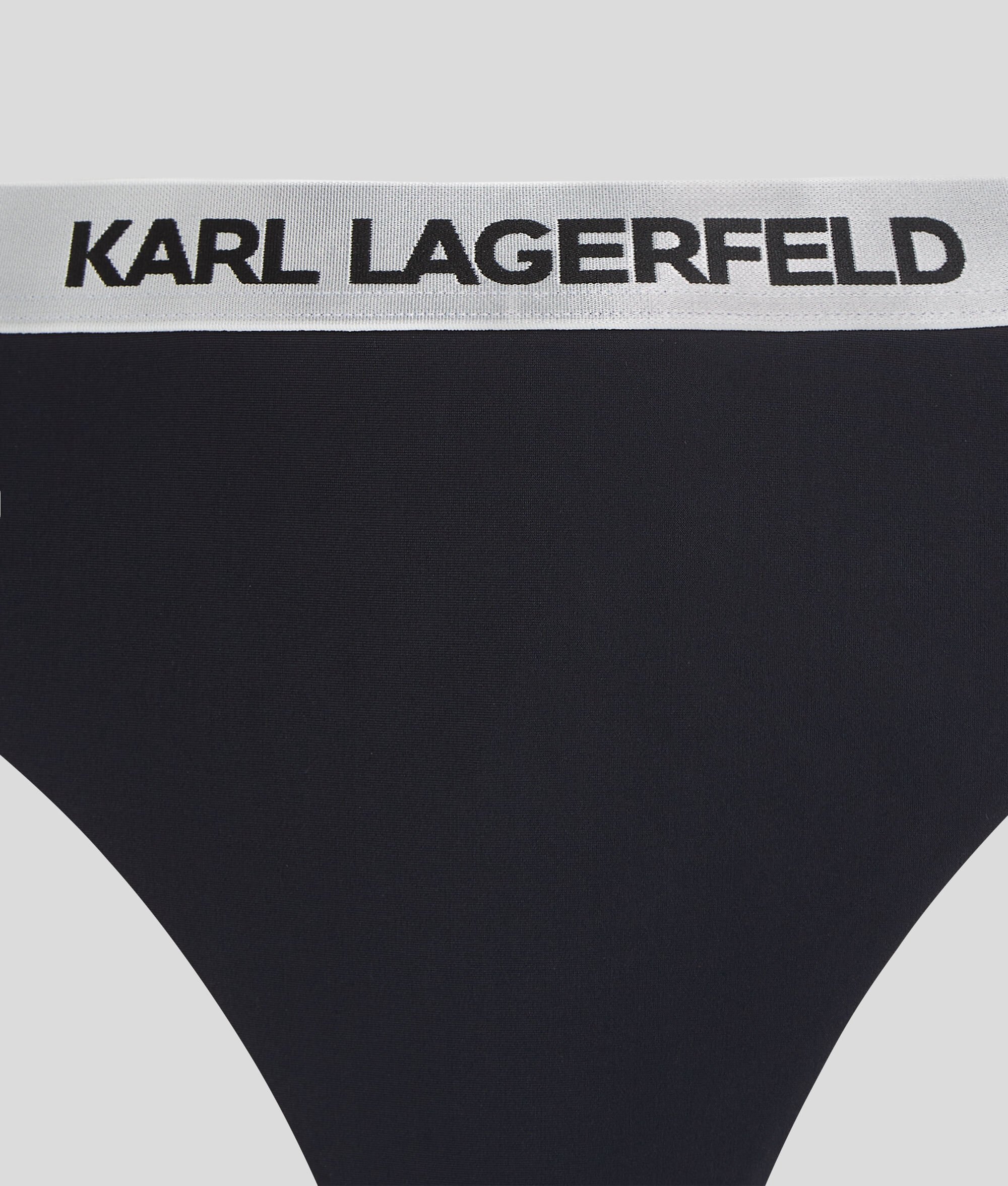 (image for) High Quality KARL LOGO HIGH-RISE BIKINI BOTTOMS